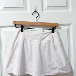 Madewell white tennis skirt athletic skort preppy golf active tenniscore coastal